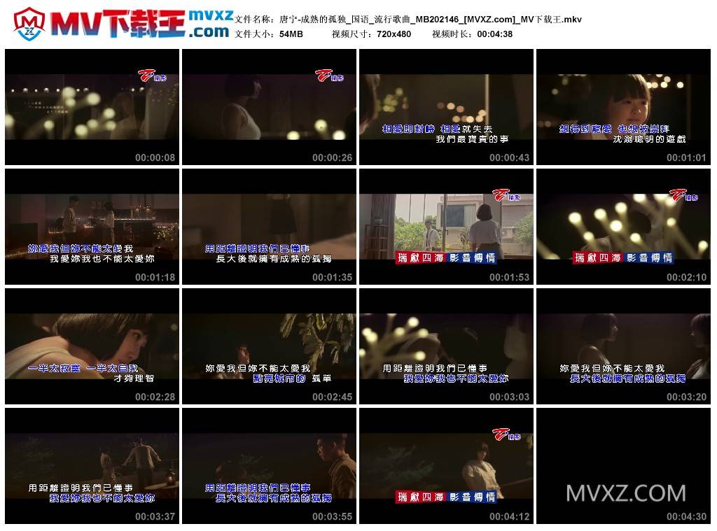 唐宁-成熟的孤独_国语_流行歌曲_MB202146